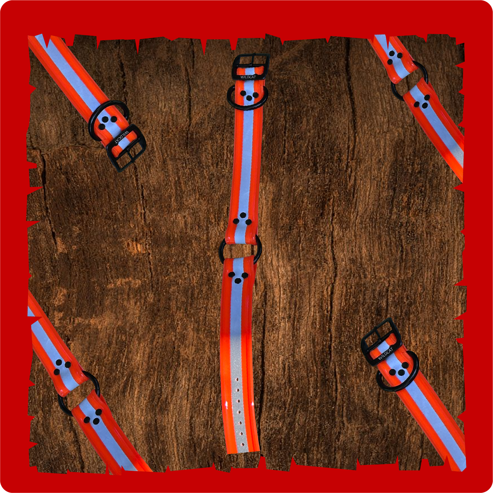 1 12” dayglo collars with O-D ring